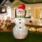 Glitzhome® 8ft. LED Lighted Icy Snowman Inflatable Décor